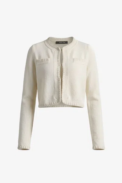 Toccin Nettie Flared Sleeve Cardigan In White