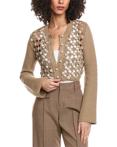 Toccin Noah Long Cardigan In Brown
