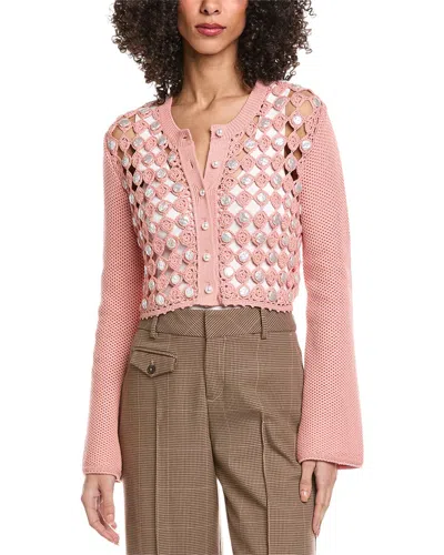 Toccin Noah Long Cardigan In Pink