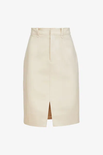 Toccin Noelle Knee Length Pencil Skirt In Brown