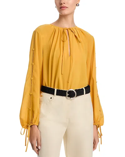 Toccin Oletta Long Sleeve Blouse In Yellow