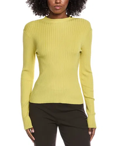Toccin Ollie Skinny Long Sleeve Top In Citron In Yellow