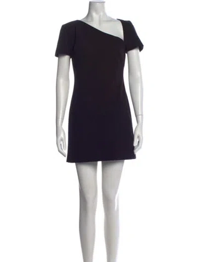 Pre-owned Toccin One-shoulder Mini Dress In Black