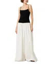 Toccin Orielle Drop Waist Maxi Dress In White