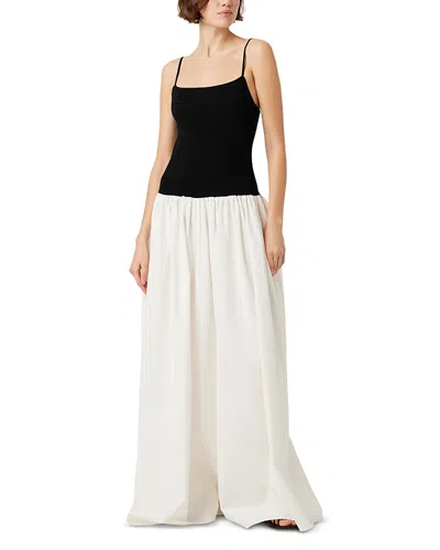 Toccin Orielle Drop Waist Maxi Dress In White