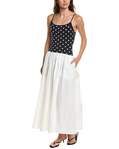 Toccin Orielle Silk-blend Midi Dress In Black