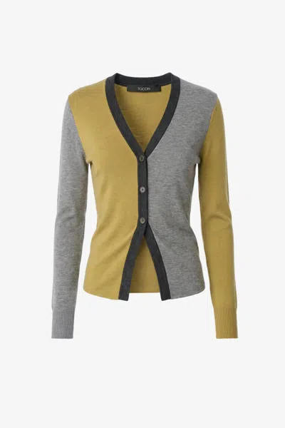 Toccin Ottilie V-neck Cardigan In Multi