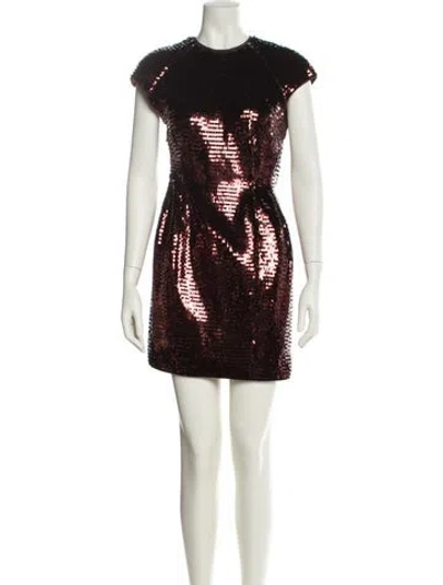 Pre-owned Toccin Patterned Mini Dress In Multi