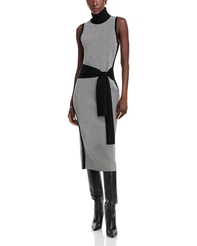 Toccin Peggy Herringbone Dress In Black