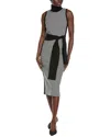 Toccin Peggy Herringbone Dress In Black