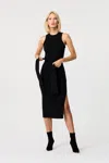 Toccin Piper Racerback Tie Front Dress In Black