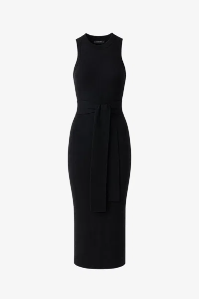 Toccin Piper Racerback Tie-front Dress In Black