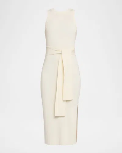 Toccin Piper Sleeveless Tie-front Midi Dress