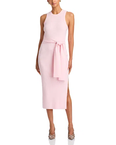 Toccin Piper Tie Waist Midi Dress In Pink
