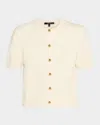 Toccin Pippa Short-sleeve Cardigan In White