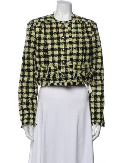 Pre-owned Toccin Plaid Print Jacket W/ Tags In Green
