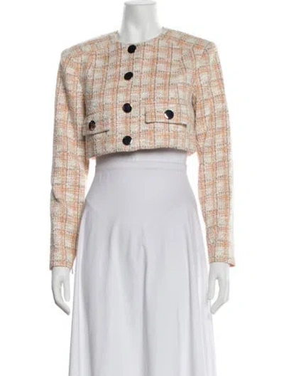 Pre-owned Toccin Plaid Print Jacket W/ Tags In Neutrals