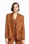 Toccin Pos - Willa Boyfriend Blazer In Brown