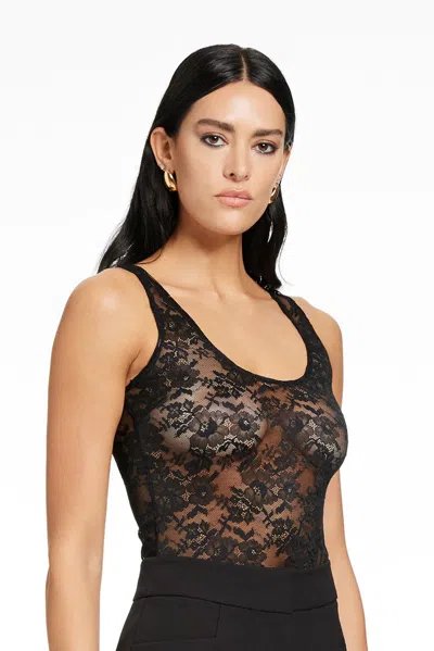 Toccin Pos - Lila Scoop Neck Tank Bodysuit In Black