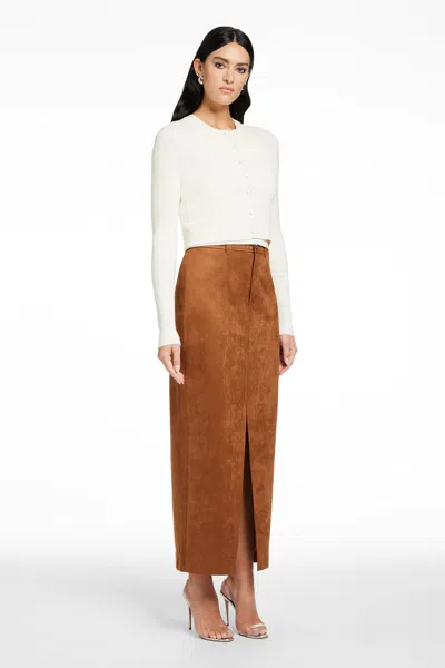 Toccin Pos - Meg Midi Skirt In Brown