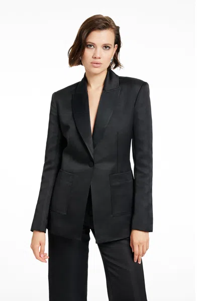 Toccin Pos - Preston Tuxedo Blazer In Jet