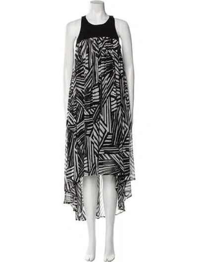 Pre-owned Toccin Printed Knee-length Dress In Black