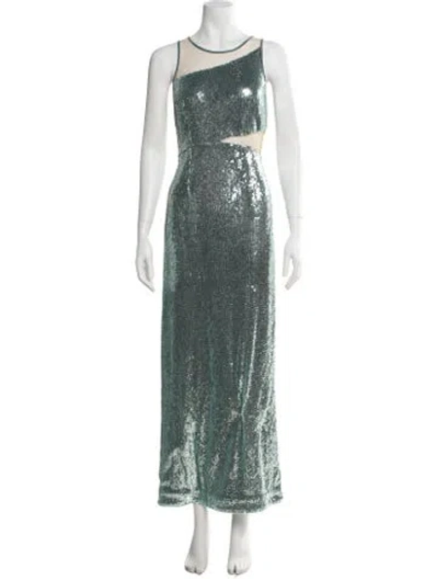 Pre-owned Toccin Printed Long Dress In Blue