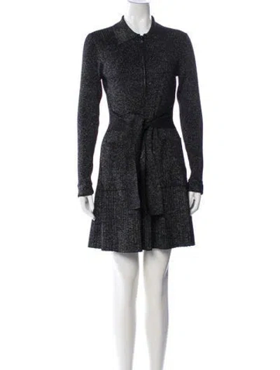 Pre-owned Toccin Printed Mini Dress In Black