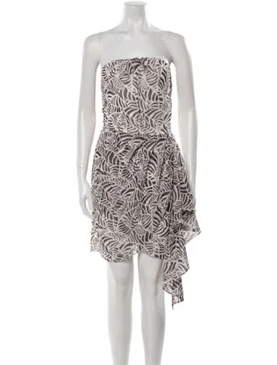 Pre-owned Toccin Printed Mini Dress In Brown