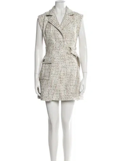 Pre-owned Toccin Printed Mini Dress In Neutral