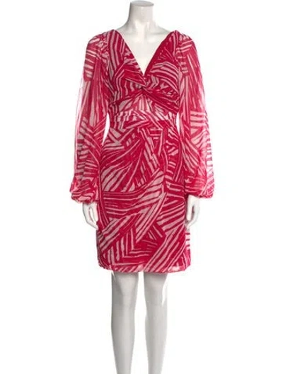 Pre-owned Toccin Printed Mini Dress In Pink