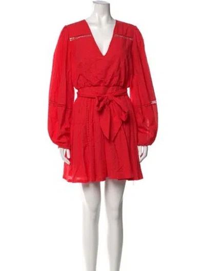Pre-owned Toccin Printed Mini Dress In Red