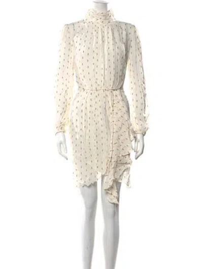 Pre-owned Toccin Printed Mini Dress W/ Tags In Neutrals