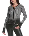 Toccin Priscilla Zip Cardigan In Gray