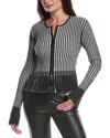 Toccin Priscilla Zip Cardigan In Gray