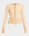 Toccin Priscilla Zip-front Cardigan In Frbpa