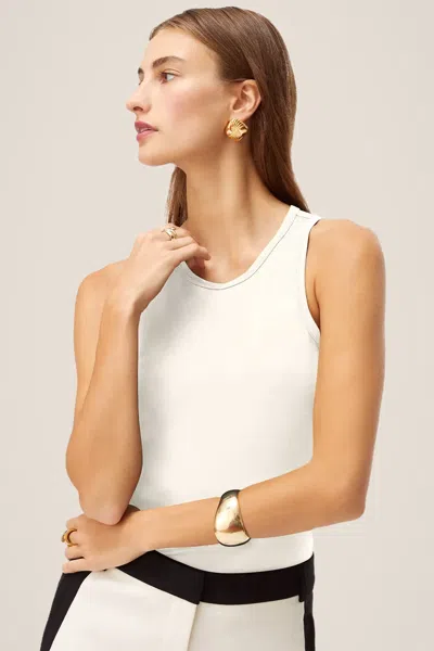 Toccin Racer Tank In White