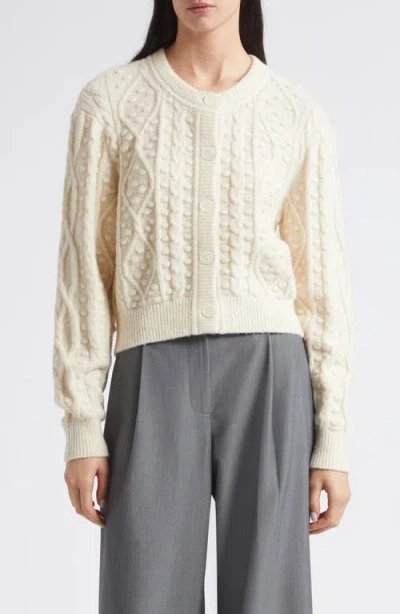 Toccin Rana Cable Knit Cardigan In Multi