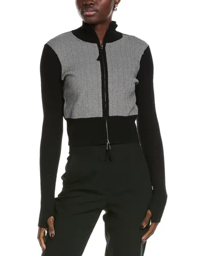 TOCCIN TOCCIN REECE ZIP FRONT HERRINGBONE SWEATER