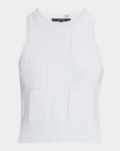 Toccin Regina Racerback Tank Top In Ivory