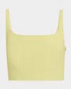 Toccin Rhea Cropped Corset Tank In Green