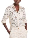Toccin Riley Boyfriend Shirt In Ivory/natural