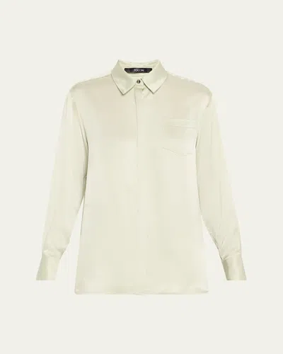 Toccin Riley Boyfriend Shirt In Mint