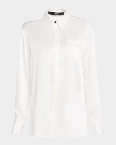 Toccin Riley Boyfriend Shirt In Optic