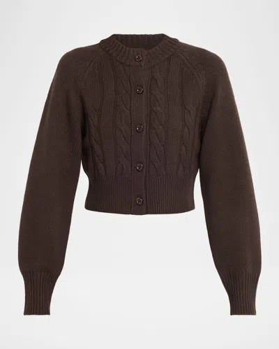 Toccin Fall Rita Cashmere Cardigan In Brown