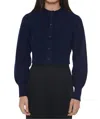 Toccin Rita Cable Knit Cashmere Cardigan In Navy In Blue