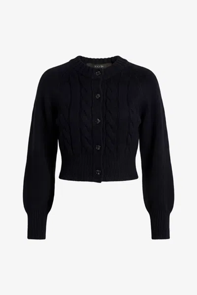 Toccin Rita Cashmere Cardigan In Gray