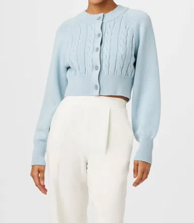 Toccin Rita Cotton Cardigan In Light Blue