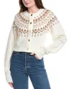 Toccin Robin Fairisle Wool-blend Cardigan In White