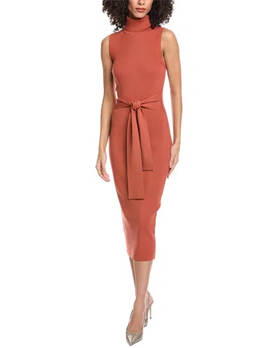 Toccin Rowan Knit Turtleneck Dress In Brown